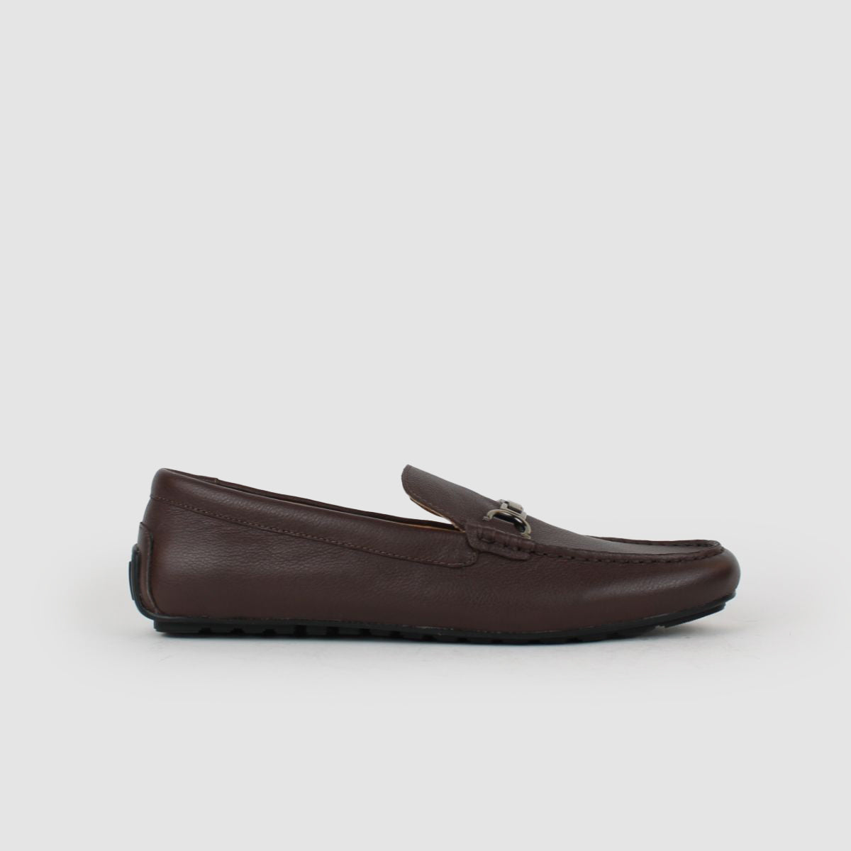 STANLEY MENS LEATHER MOCCASINS-DK.BROWN