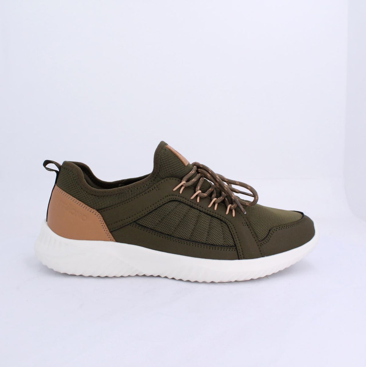 LUKI MENS LACEUP TRAINERS-KHAKI