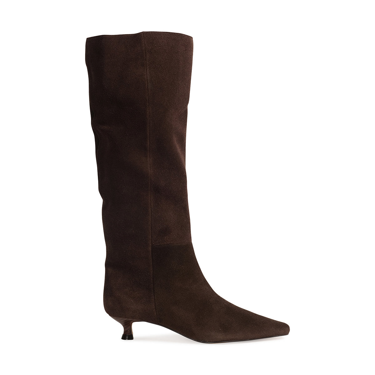 AUBURN LADIES LEATHER HIGH BOOTSS - DARK BROWN