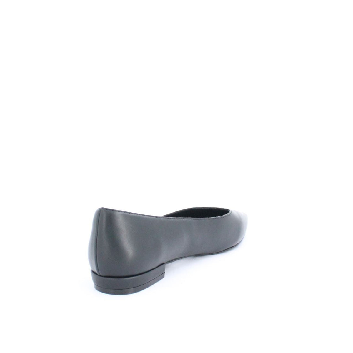 Black Kiril Pump Flat Shoe with Minimalist Design and Faux Leather Finish, Perfect for Casual and Formal Outfits