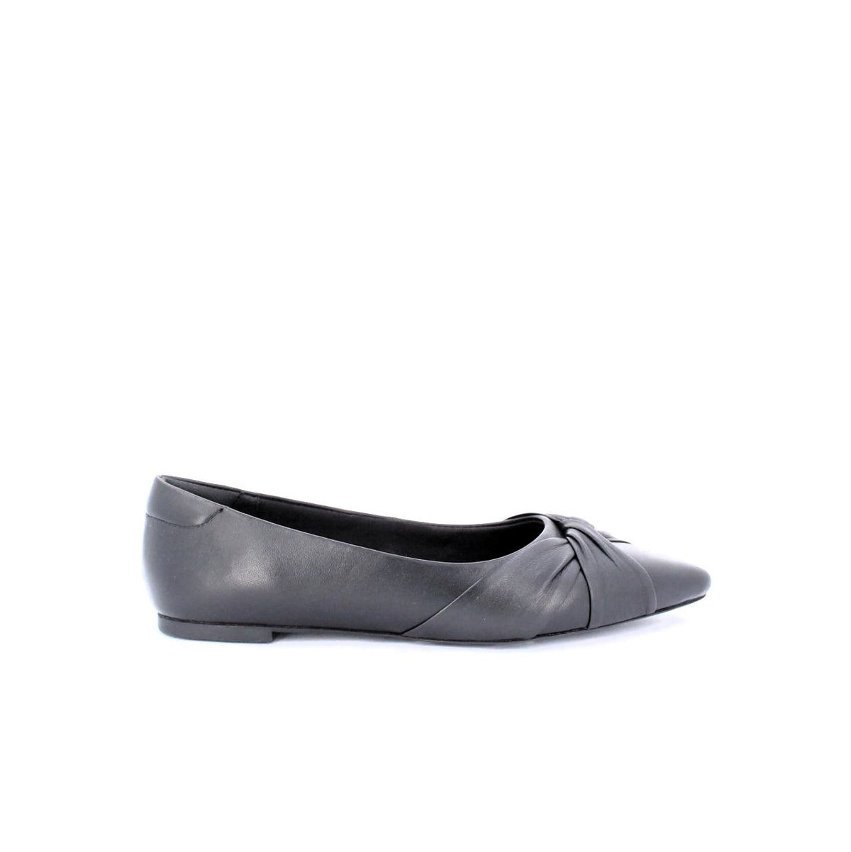 LUCYY PUMP FLAT LEATHER - BLACK