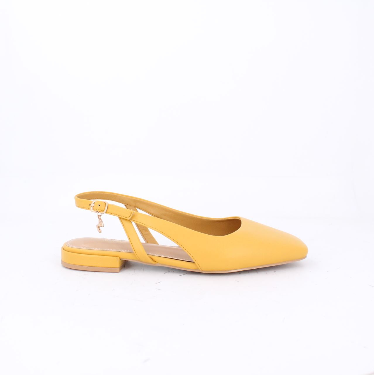 Fashion yellow slingback flats