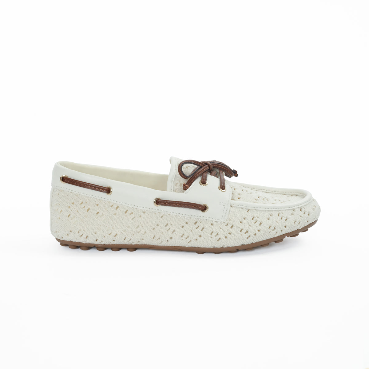 EVANIA Boat Shoes Classic Moc - WHITE