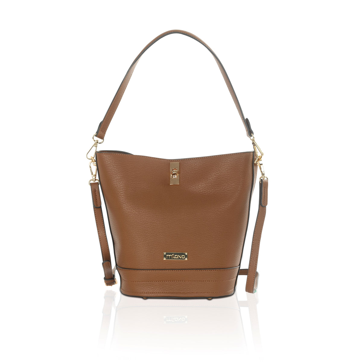 KATTIE BUCKET BAG- BROWN