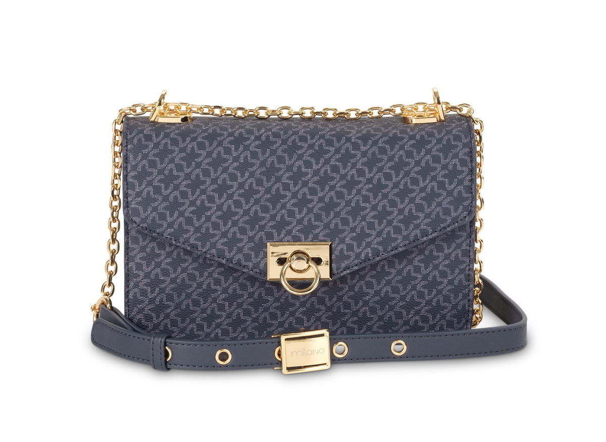 KELSEY SATCHEL BAG - NAVY